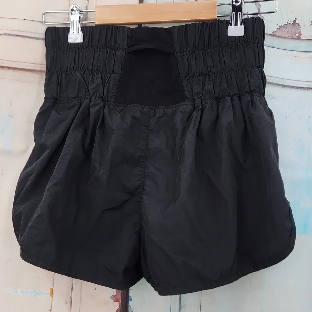 Free People Movement The Way Home‎ Smocked High Rise Shorts Black